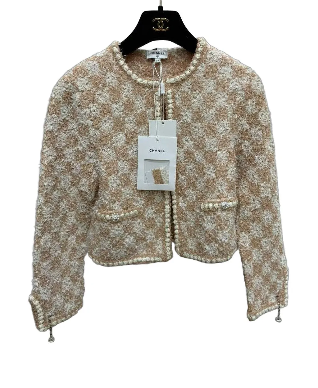 Chanel Beige Tweed Dress Beige Tweed Very good - Front View
