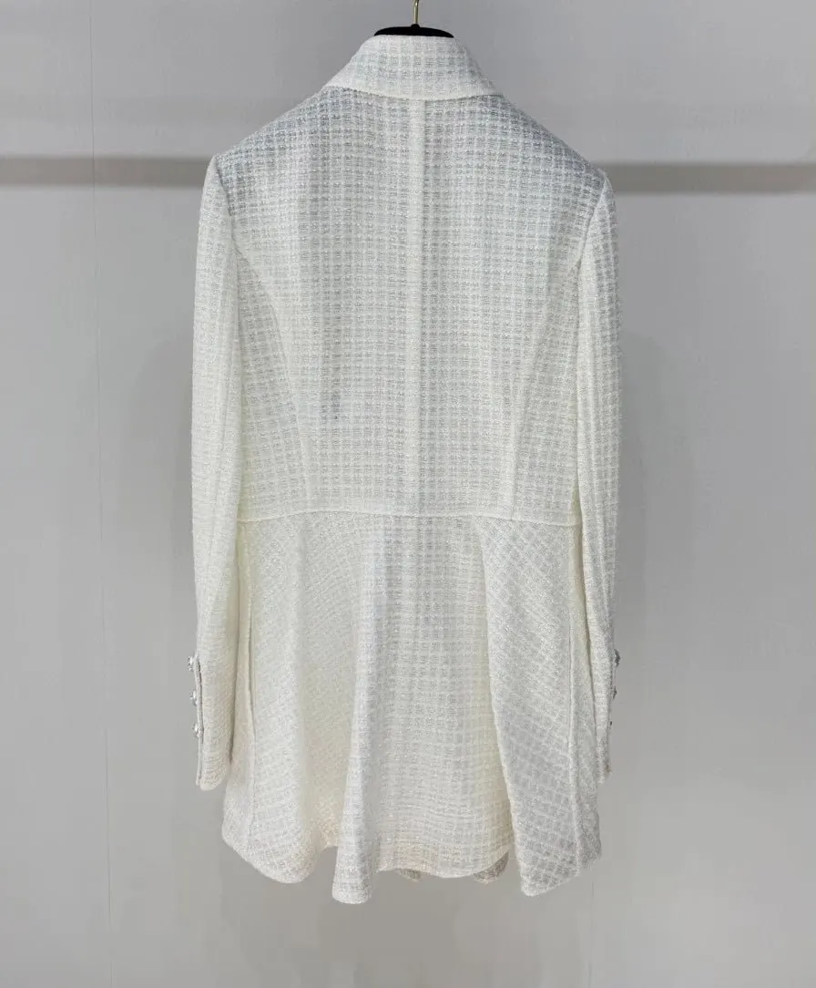 Chanel White Tweed Jacket White Tweed Never worn, with tag - Back View