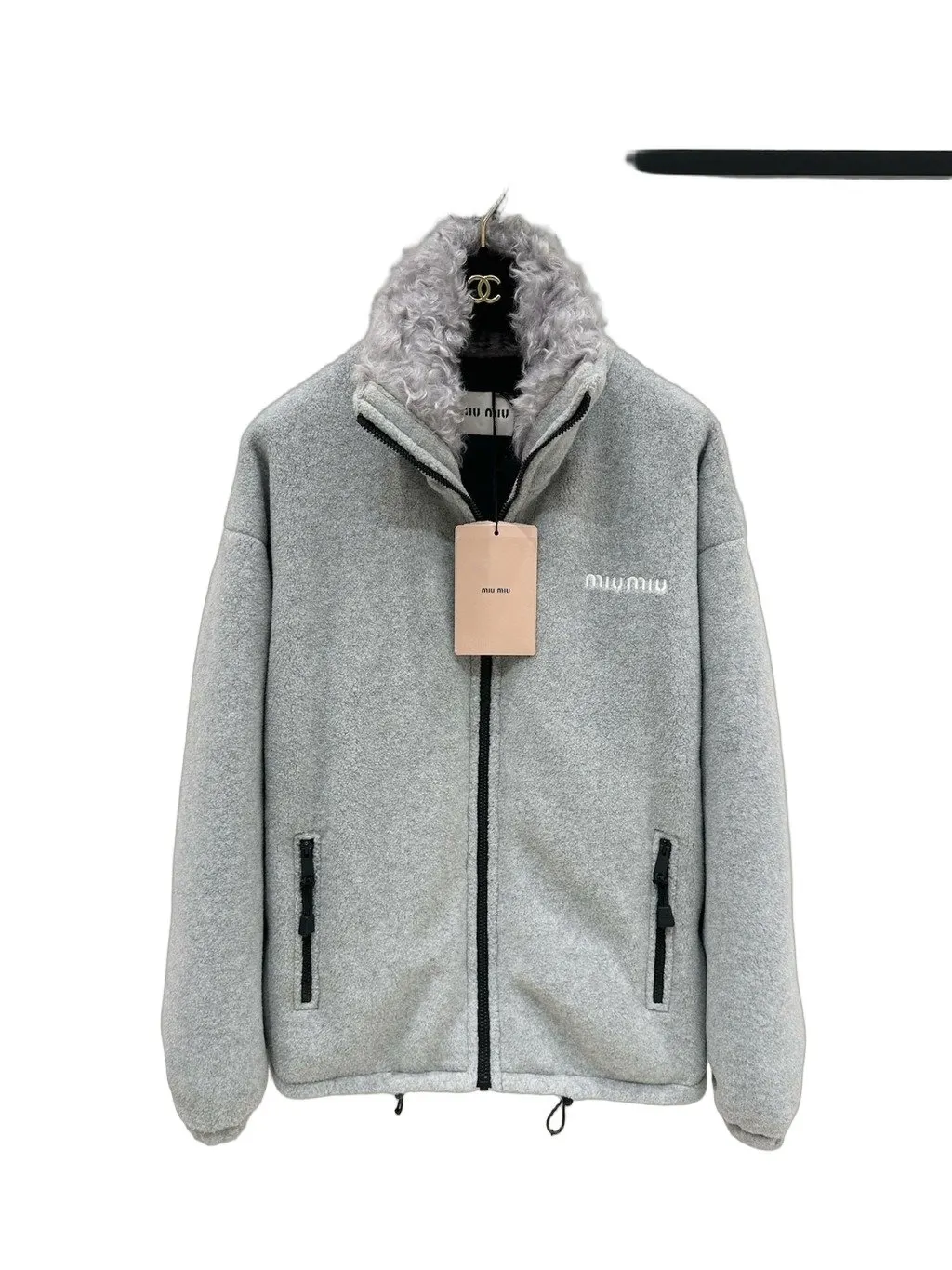 Miu Miu Grey Polyester Jacket