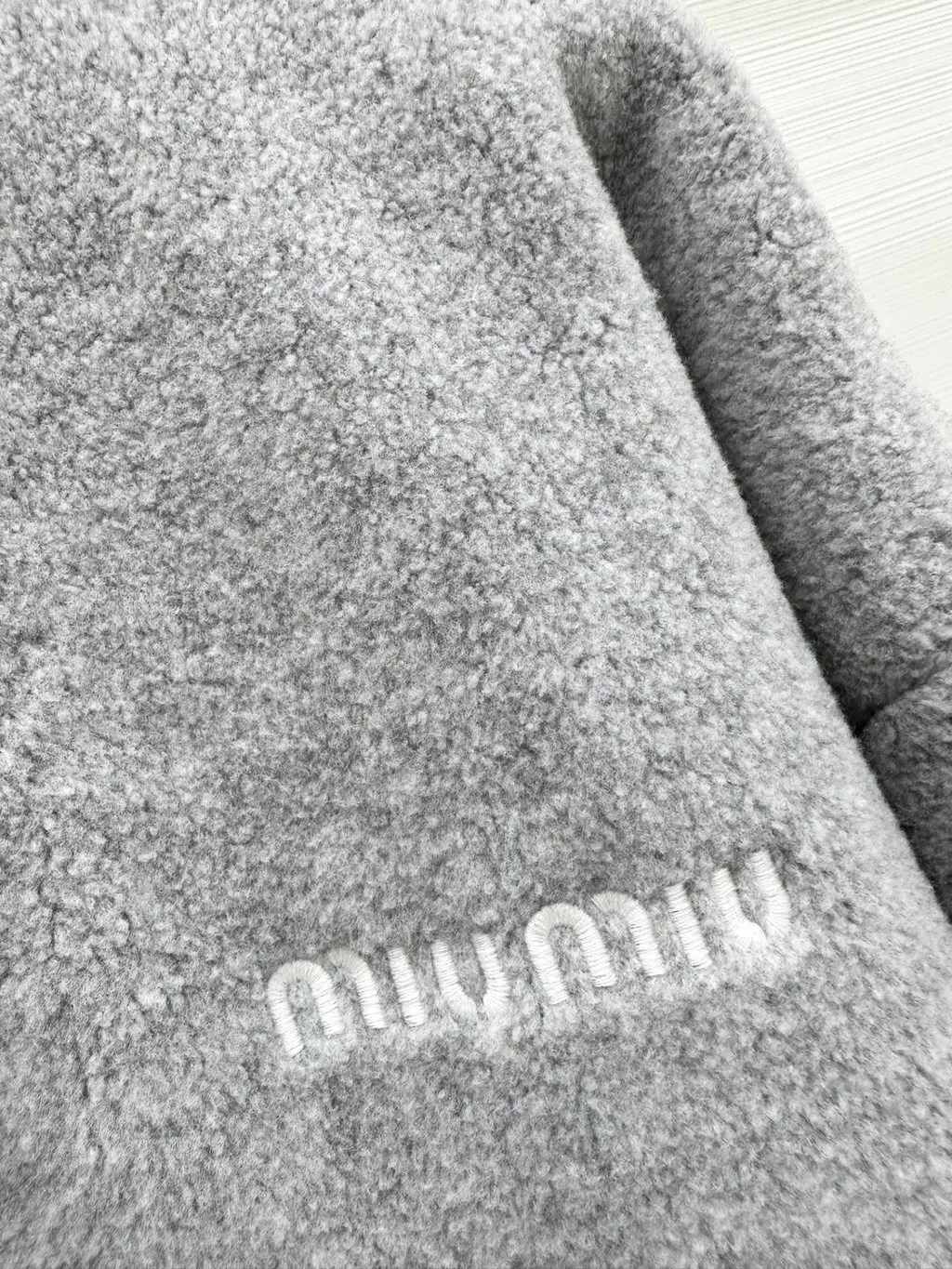Miu Miu Grey Polyester Jacket Grey Polyester Very good - Model View