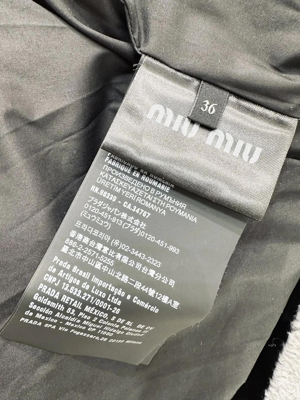 Miu Miu Grey Polyester Jacket Grey Polyester Very good - Box View
