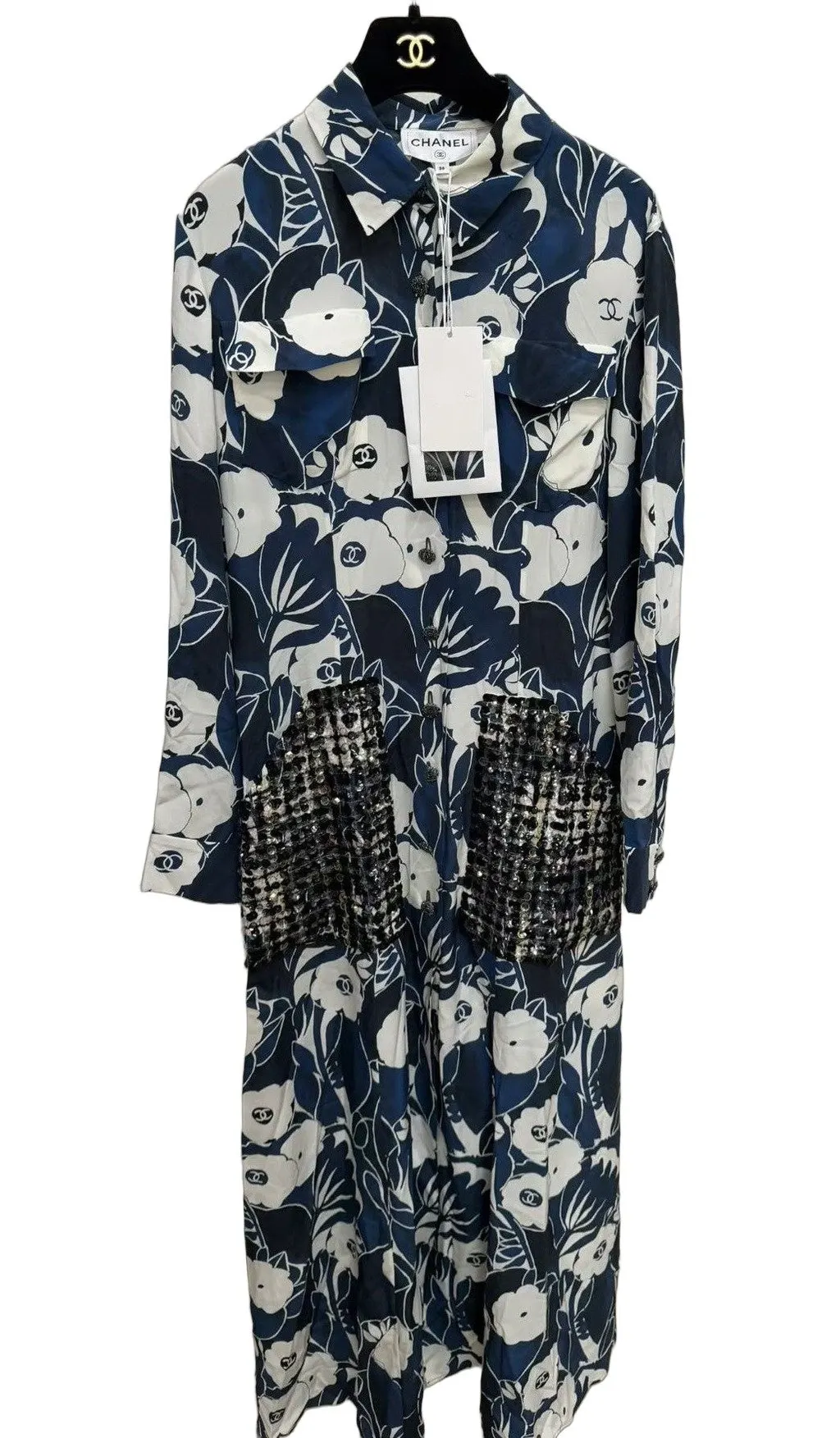 Chanel Silk Dress MultiColor Silk Very good - Front View