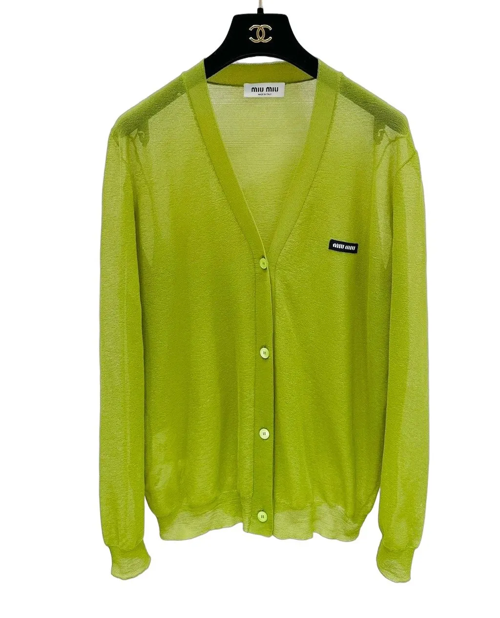 Miu Miu Green Cotton Knitwear