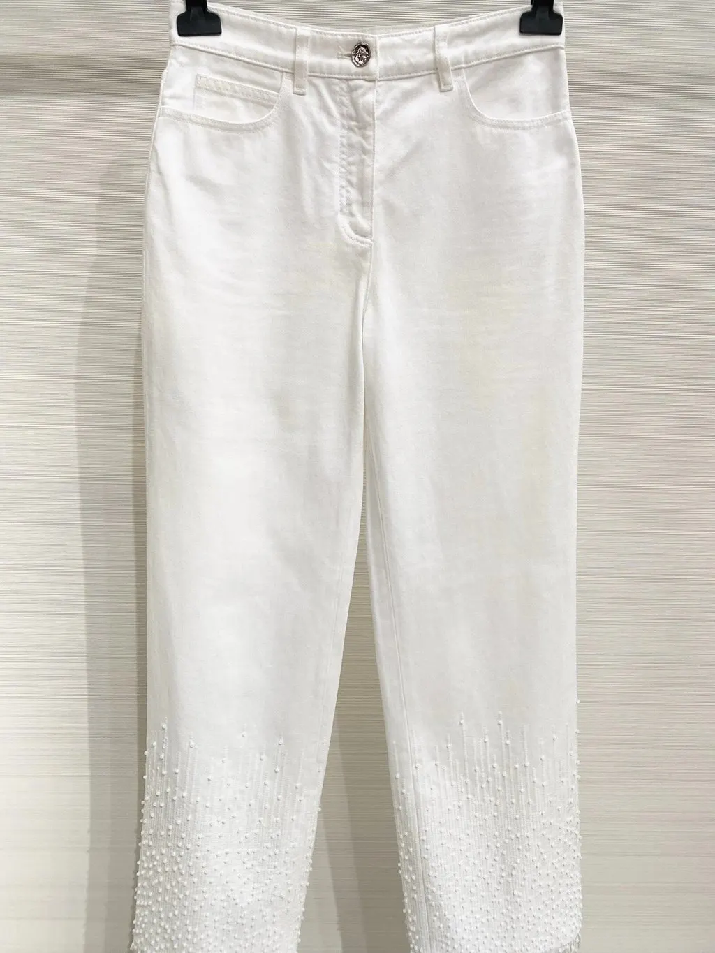 Chanel White Denim Jeans White Denim Very good - Back View