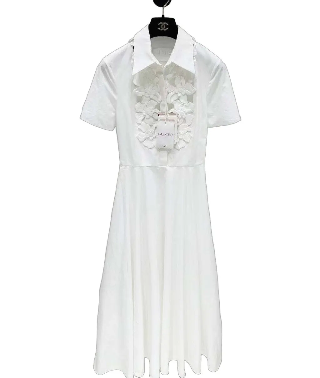 Valentino White Cotton Dress