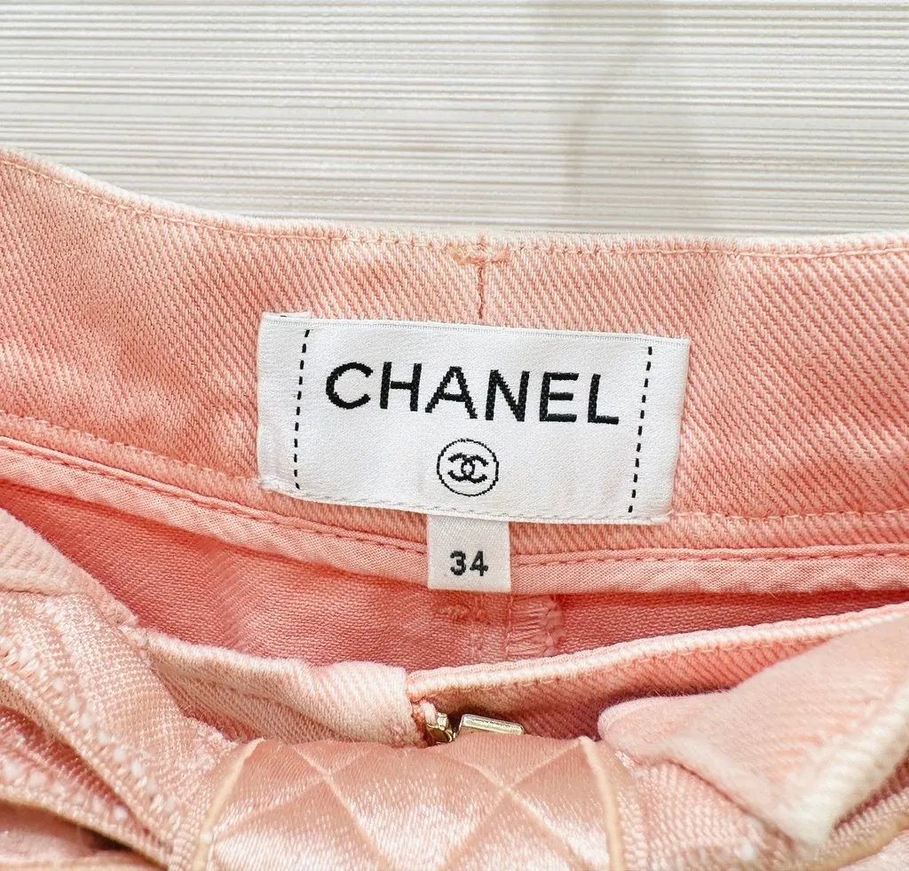 Chanel Pink Cotton Shorts Pink Cotton Very good - Inside View