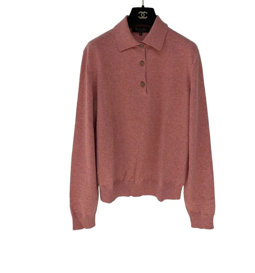 Loro Piana Pink Cashmere Top Pink Cashmere Never worn - Front View