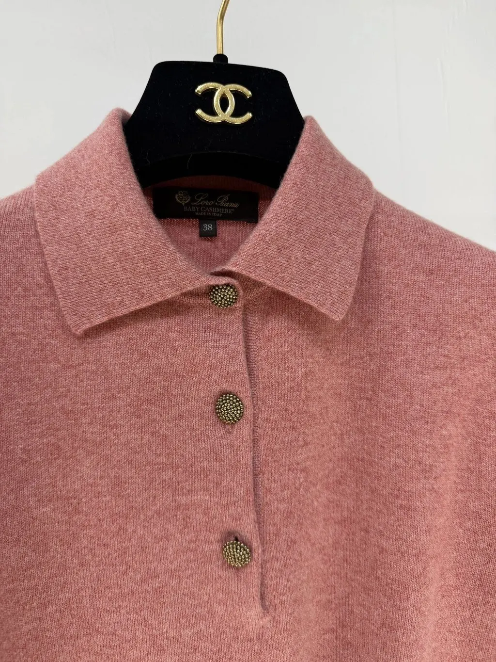 Loro Piana Pink Cashmere Top Pink Cashmere Never worn - Back View