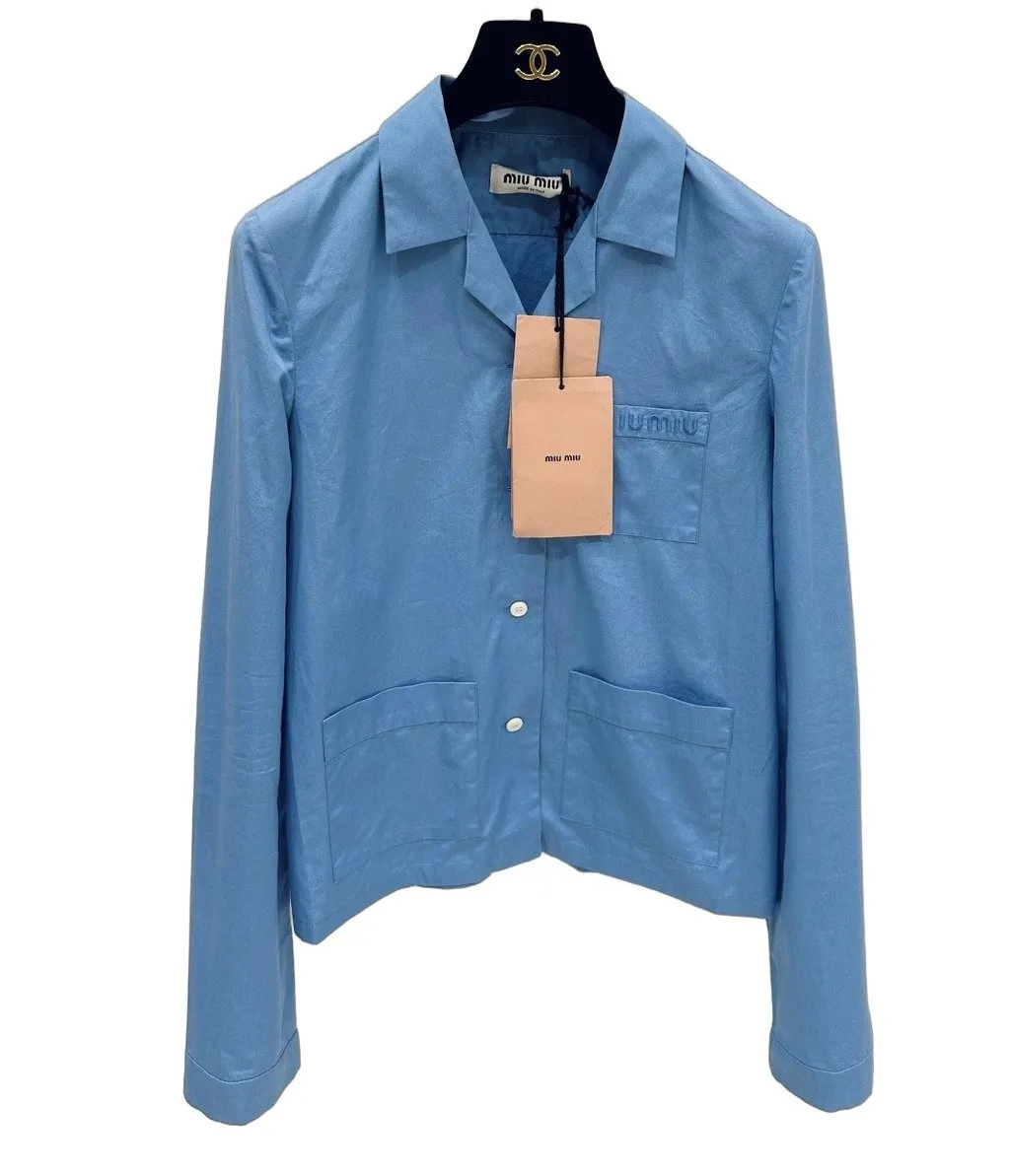 Miu Miu Blue Cotton Top