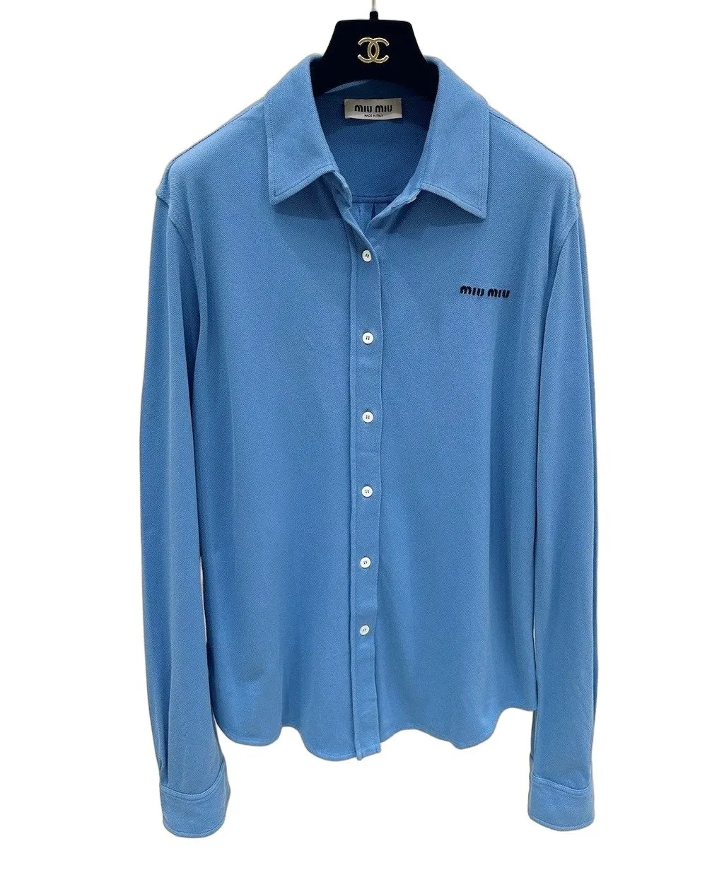 Miu Miu Blue Cotton Top Blue Cotton Very good - Front View