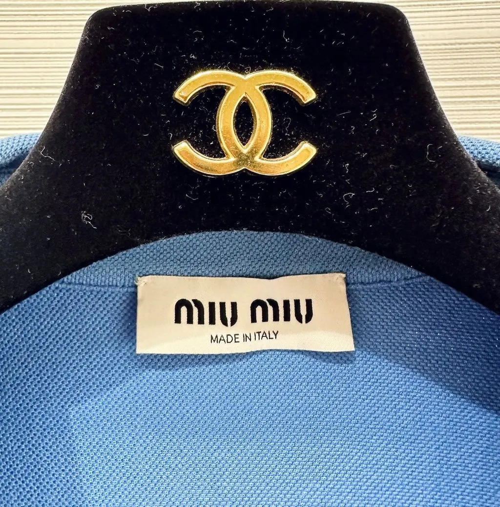 Miu Miu Blue Cotton Top Blue Cotton Very good - Back View
