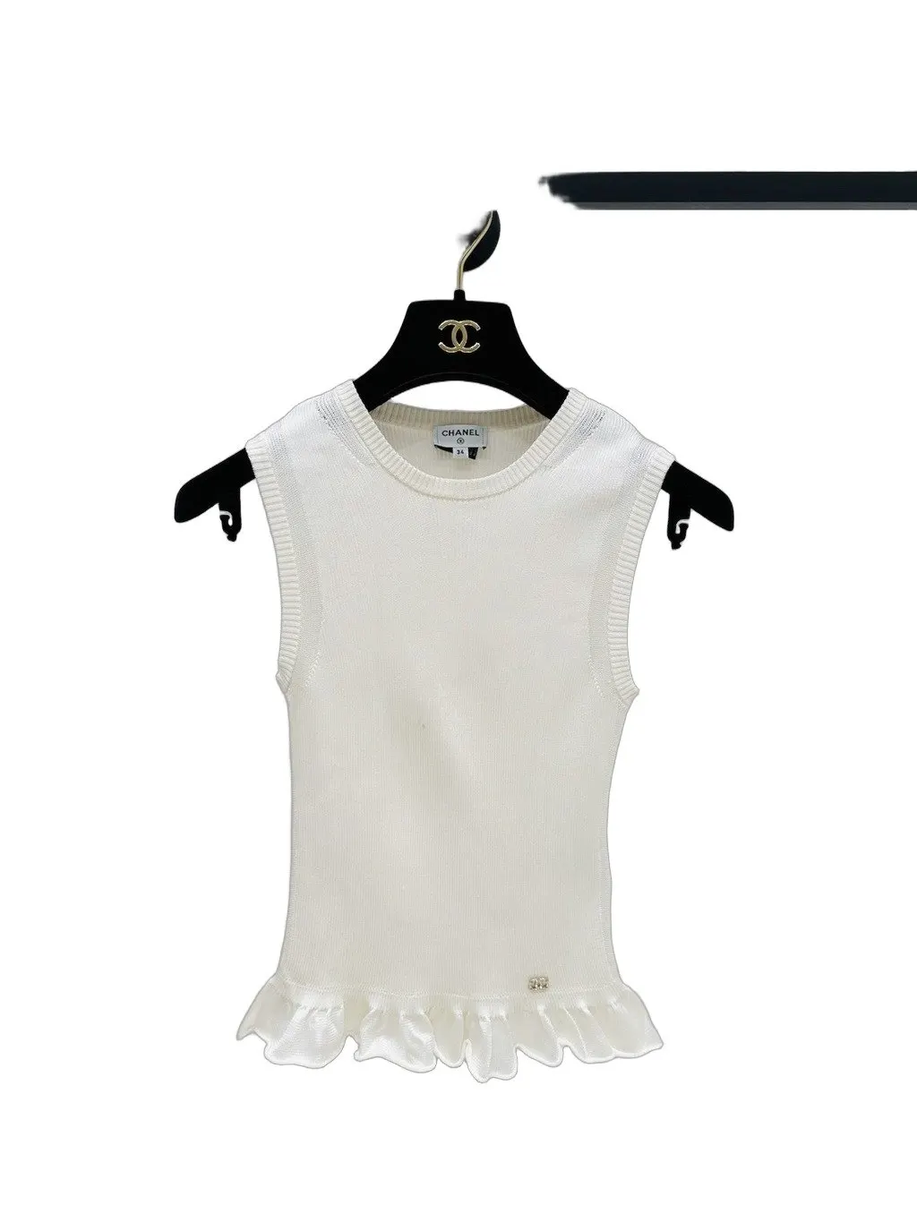 Chanel White Silk Top White Silk Very good - Front View