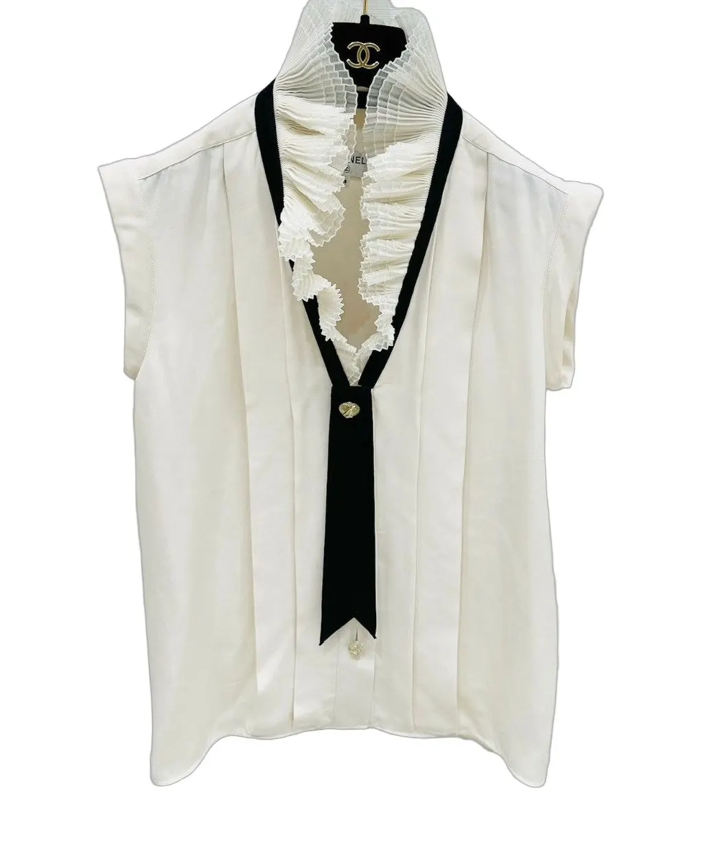Chanel Silk Top MultiColor Silk Very good - Front View