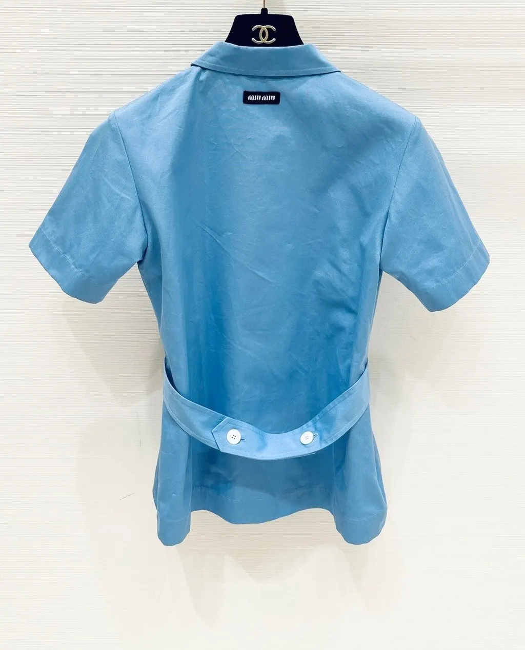 Miu Miu Blue Cotton Top Blue Cotton Very good - Back View