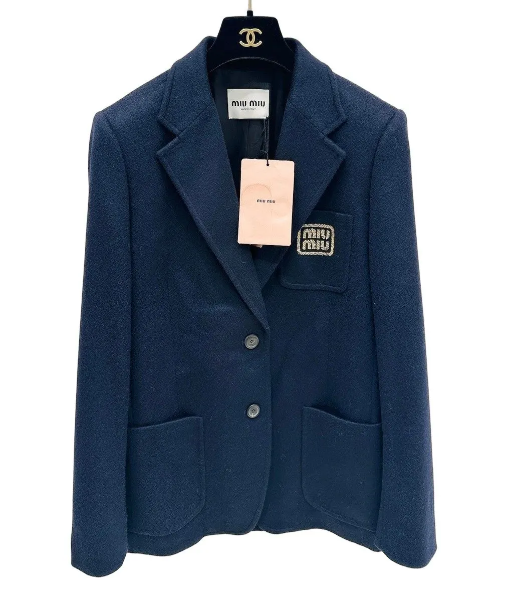 Miu Miu Navy Wool Jacket