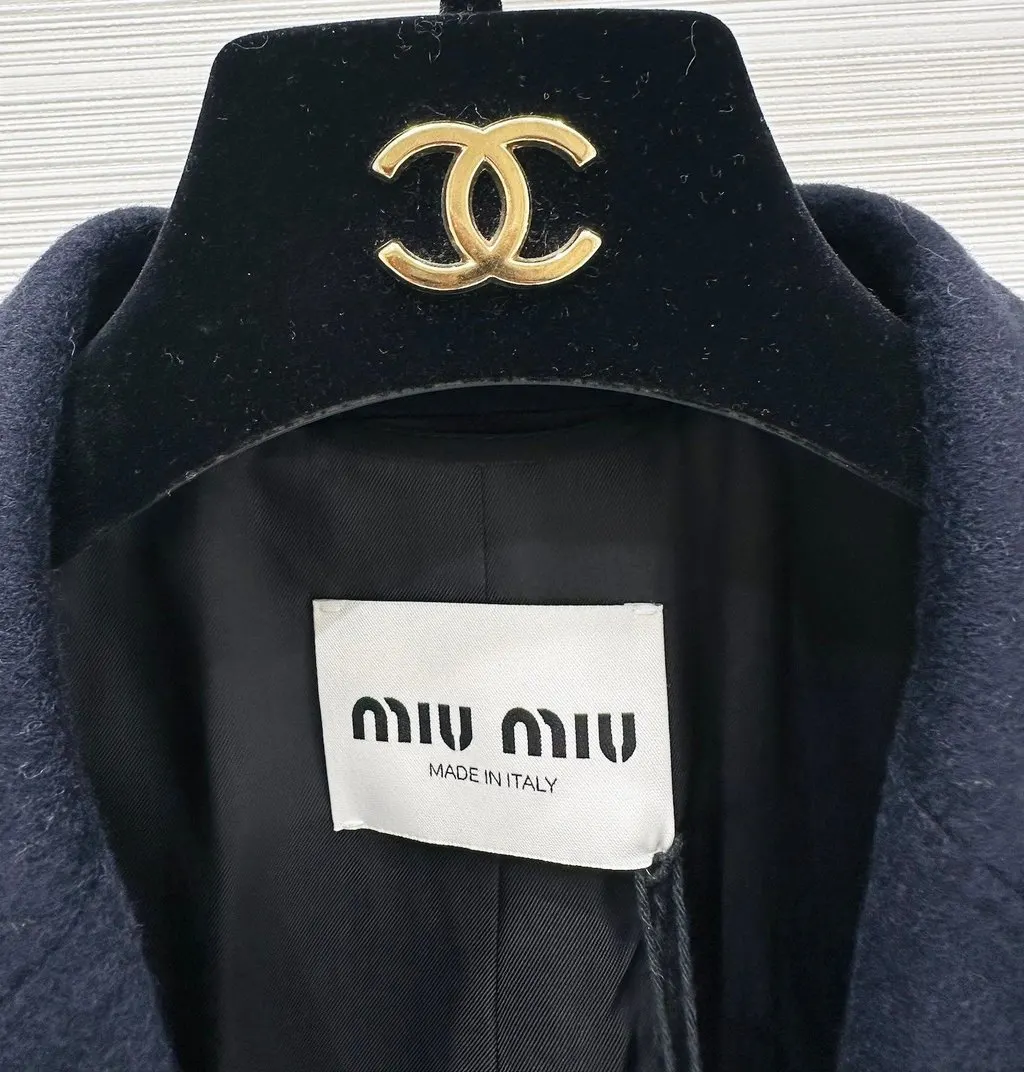 Miu Miu Navy Wool Jacket Navy Wool Very good - Back View