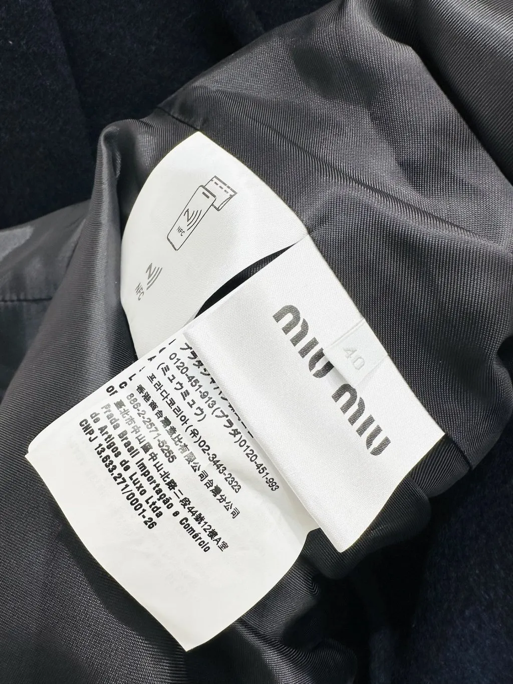 Miu Miu Navy Wool Jacket Navy Wool Very good - Box View