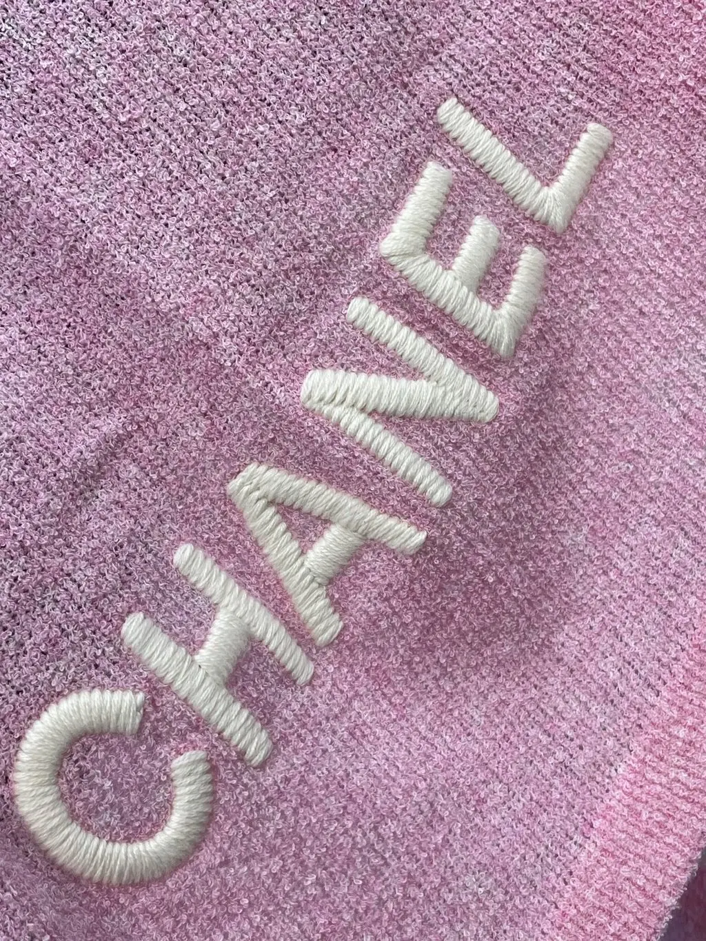 Chanel Pink Cotton Scarf Pink Cotton Very good - Box View