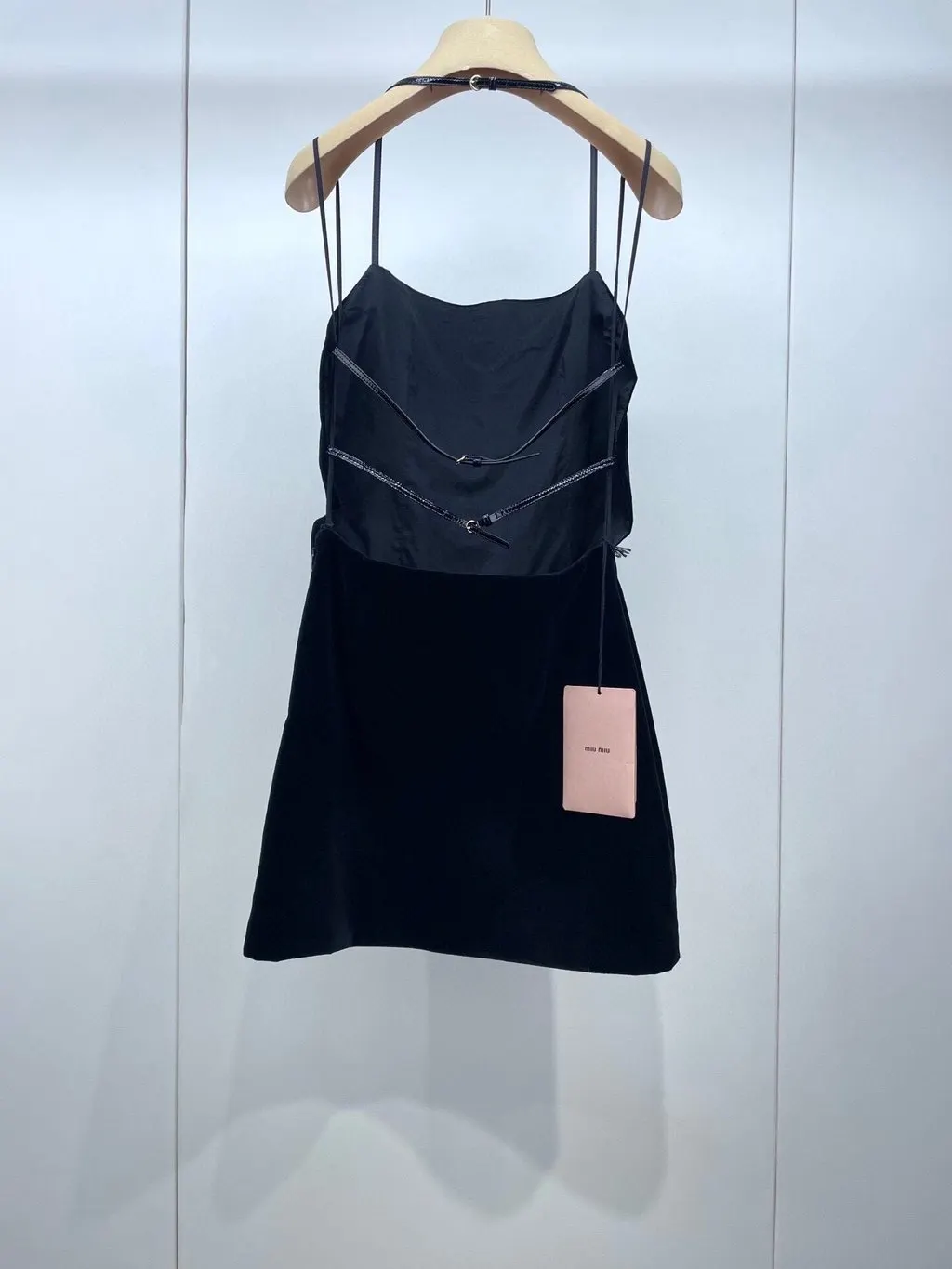 Miu Miu Black Velvet Dress Black Velvet Very good - Back View