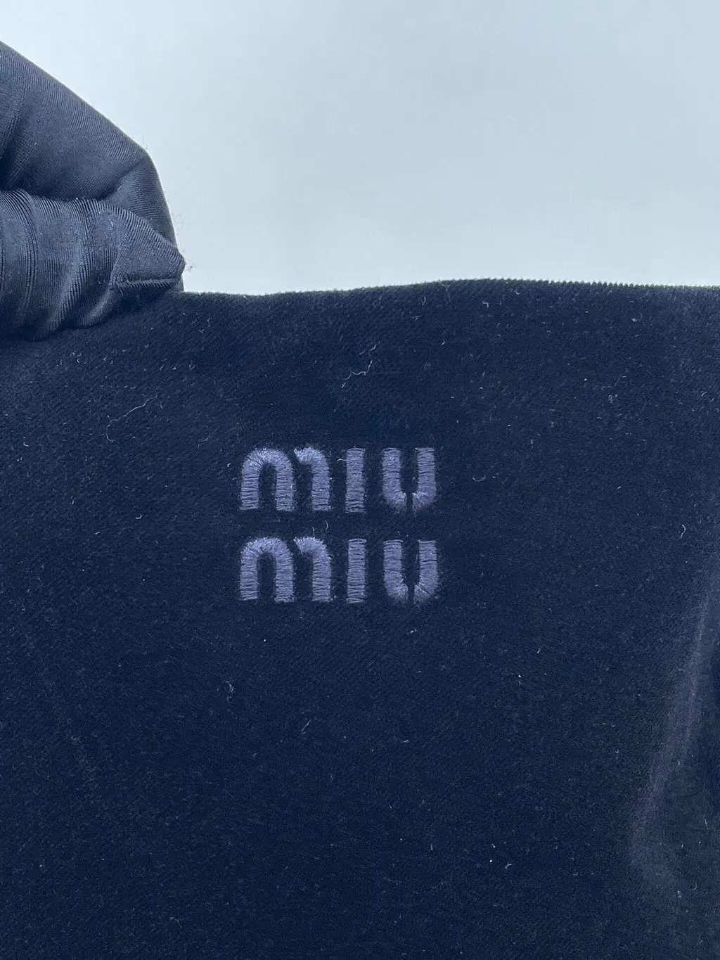 Miu Miu Black Velvet Dress Black Velvet Very good - Model View