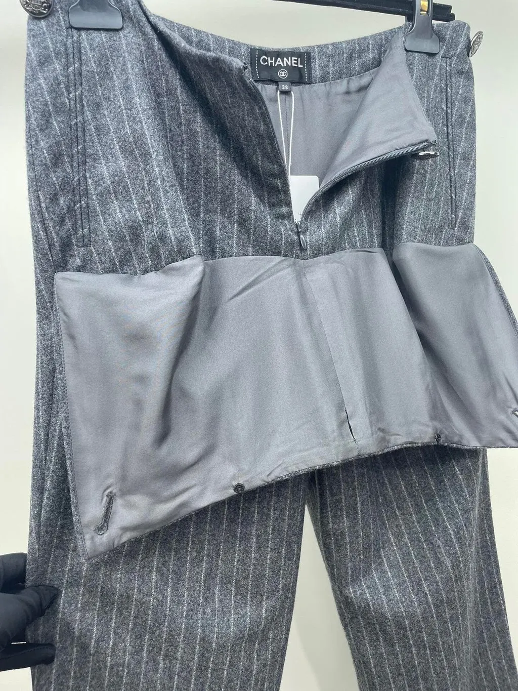 Chanel Wool Trousers MultiColor Wool Very good - Inside View