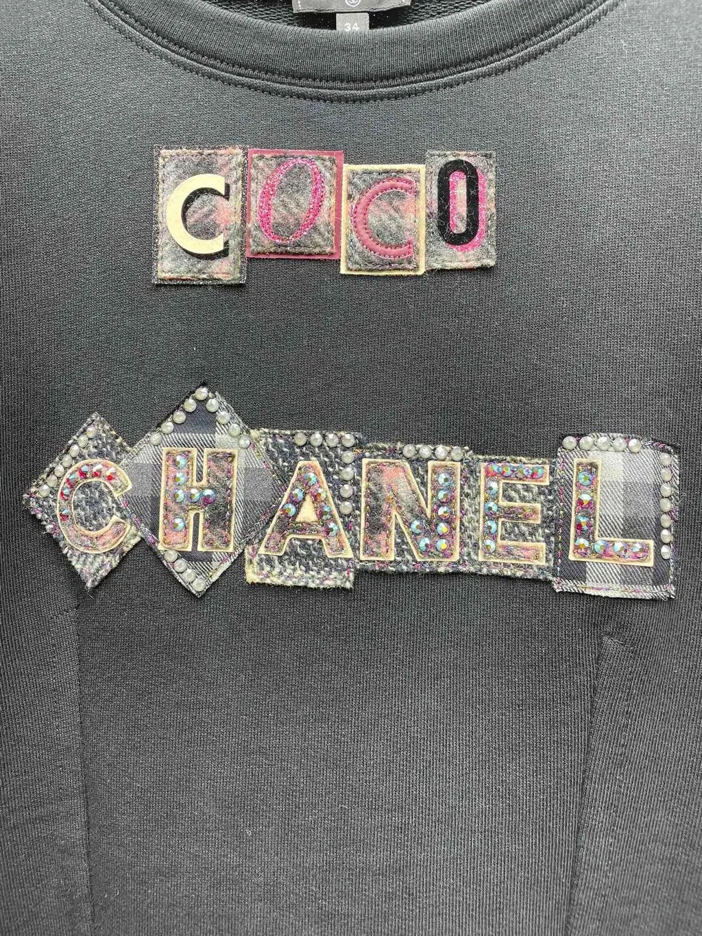 Chanel Black Cotton Top Black Cotton Very good - Inside View