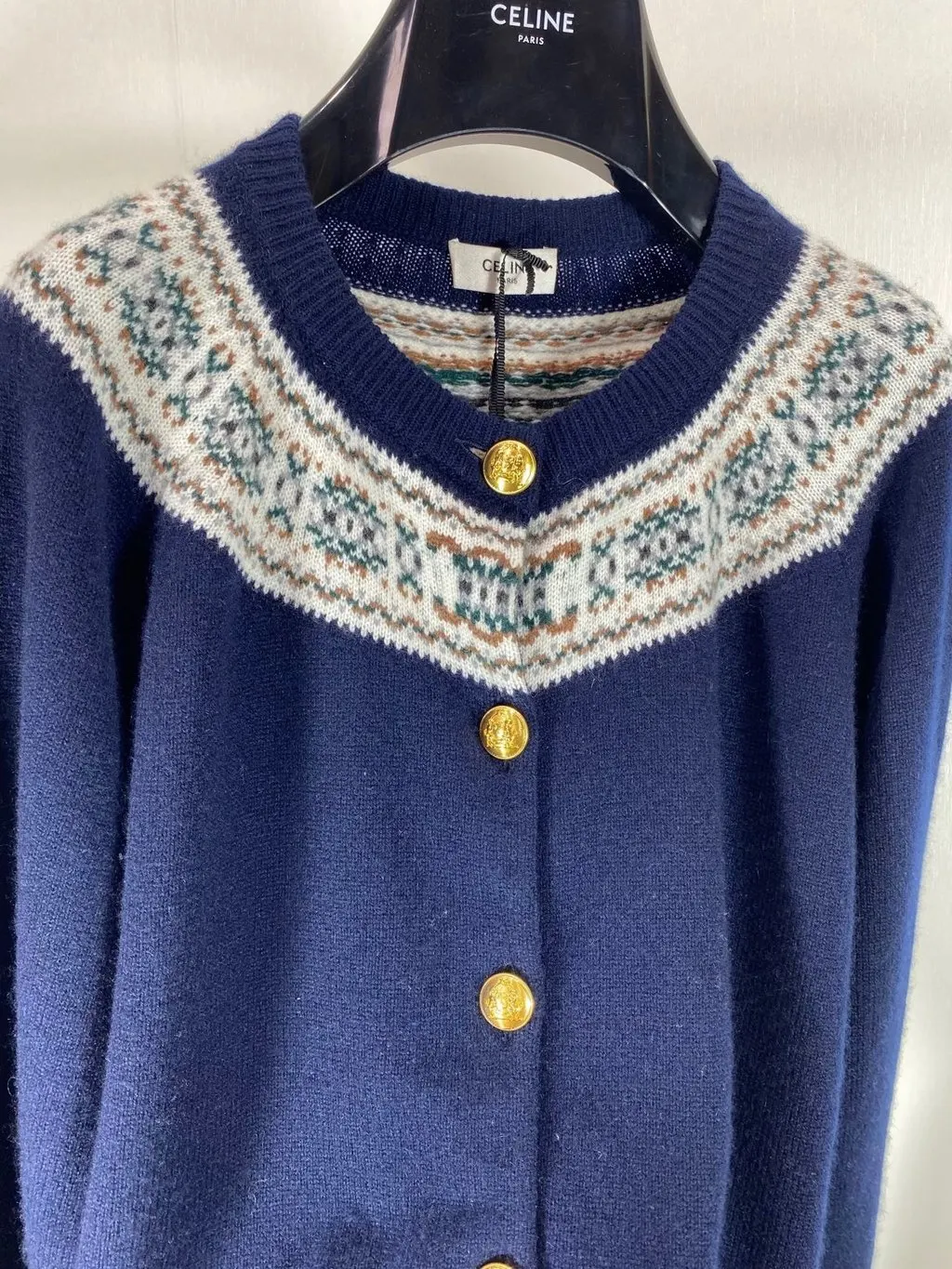 Celine Navy Cashmere Knitwear Navy Cashmere Very good - Box View