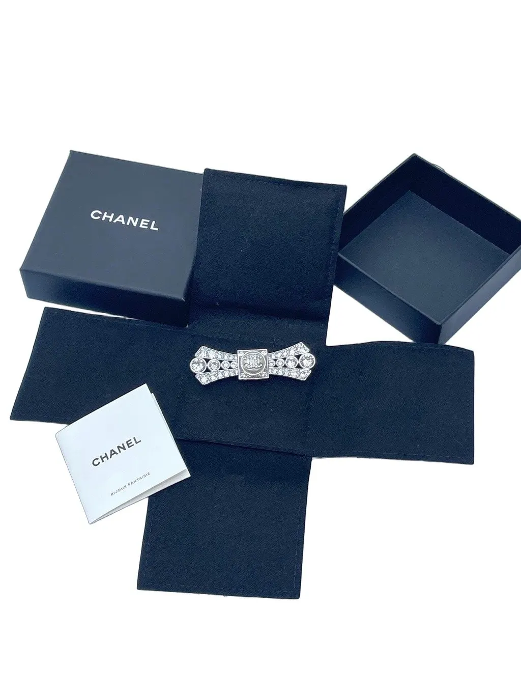 Chanel Silver Metal Brooch