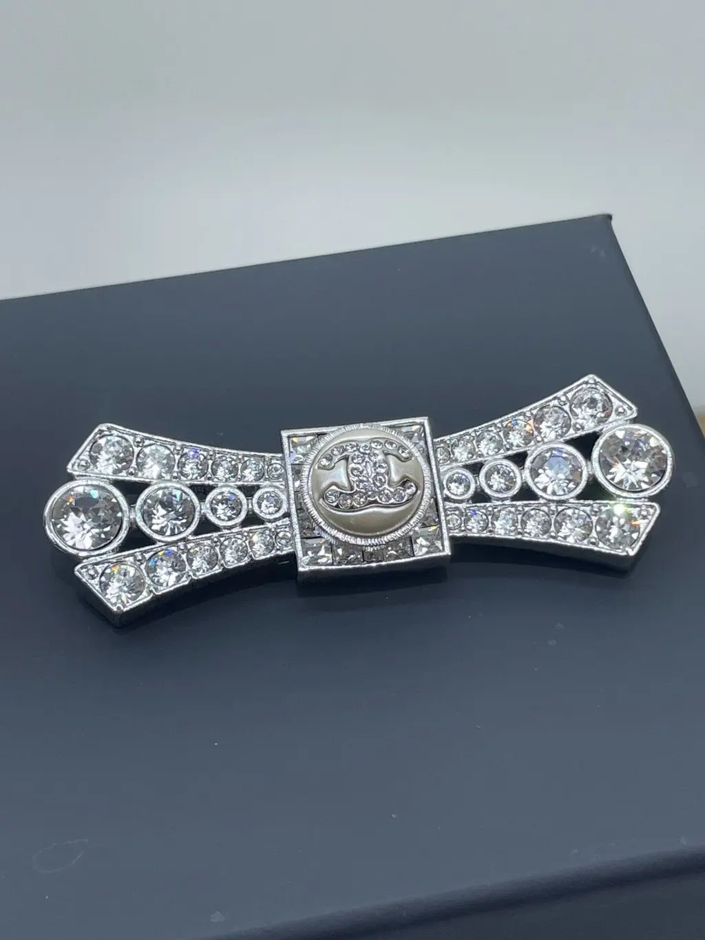 Chanel Silver Metal Brooch Silver Metal Very good - Back View