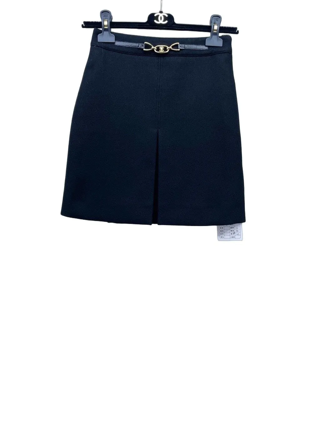 Celine Black Wool Skirt Black Wool Very good - Front View