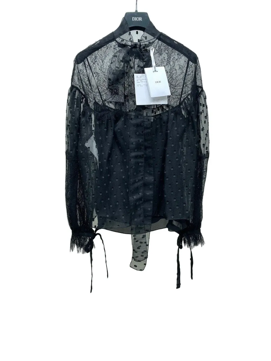 Dior Black Silk Top Black Silk Very good - Front View