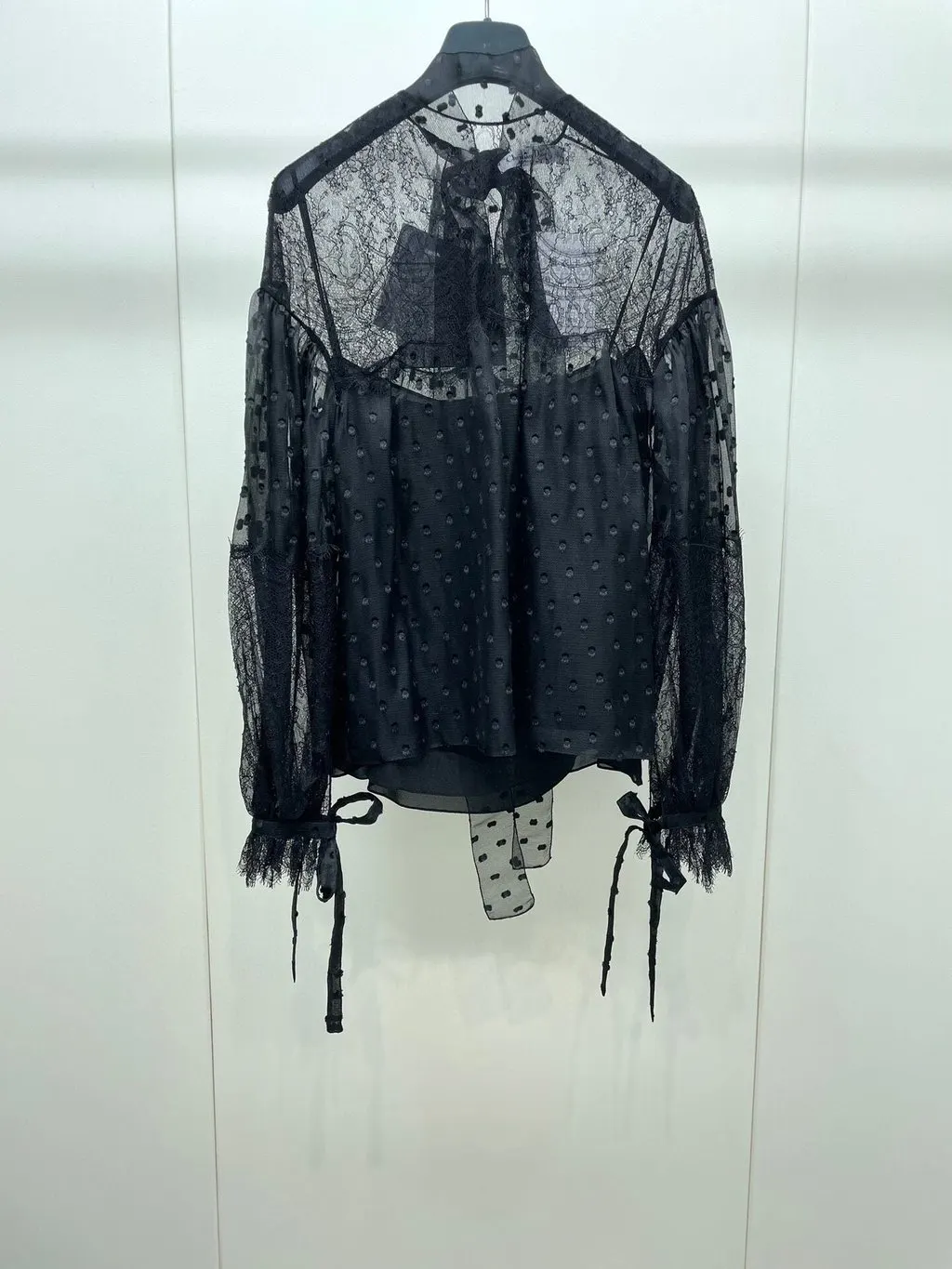 Dior Black Silk Top Black Silk Very good - Back View