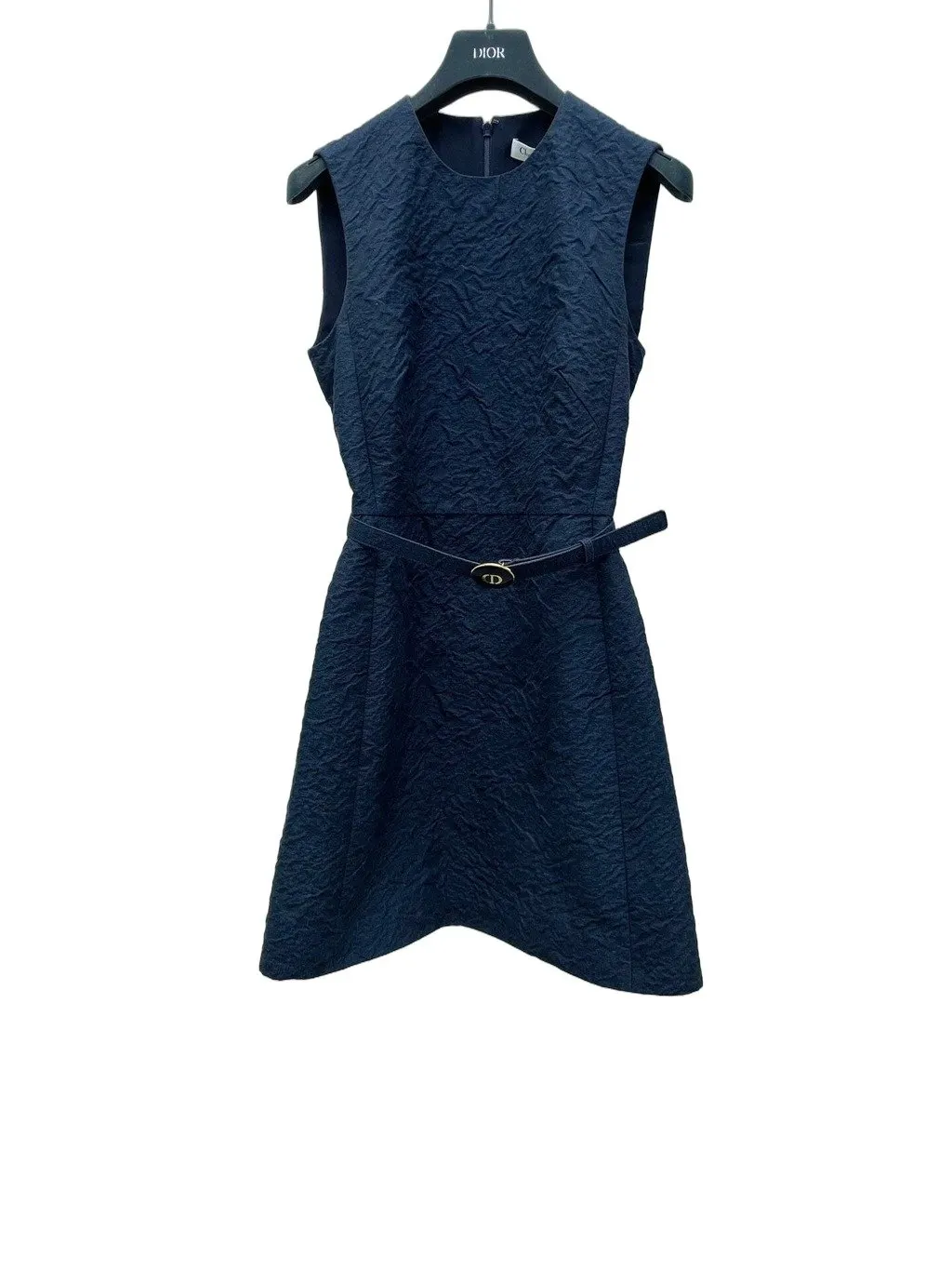 Dior Navy Wool Dress Navy Wool Very good - Front View