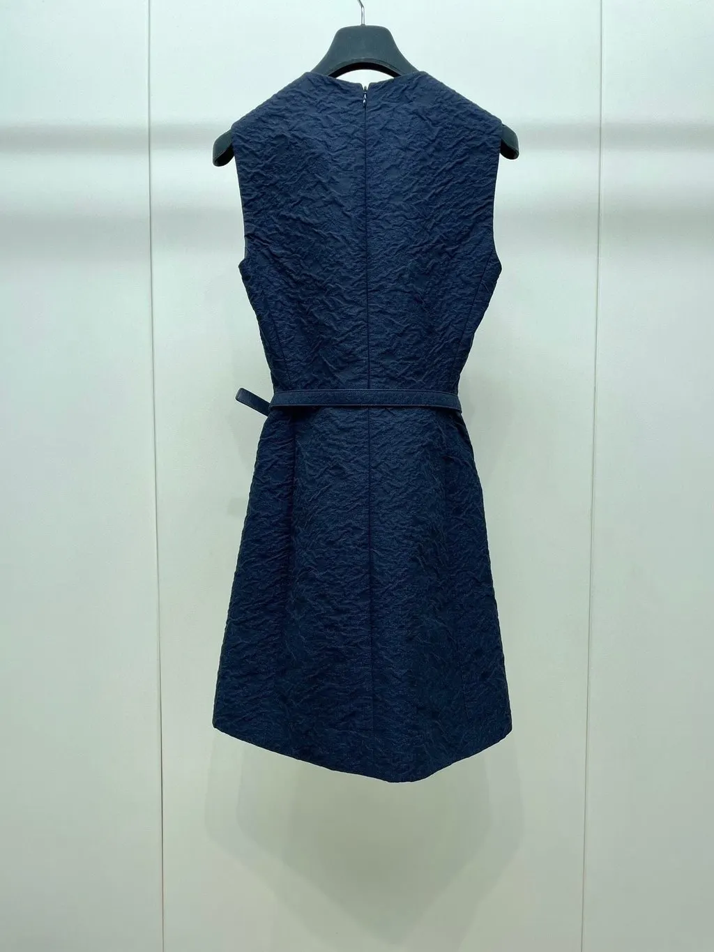 Dior Navy Wool Dress Navy Wool Very good - Back View