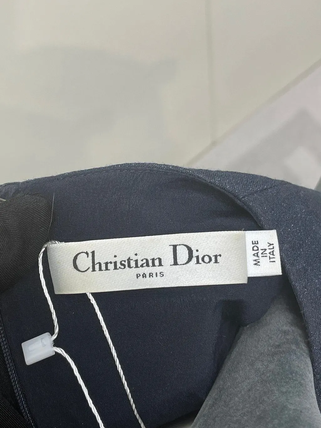 Dior Navy Wool Dress Navy Wool Very good - Inside View