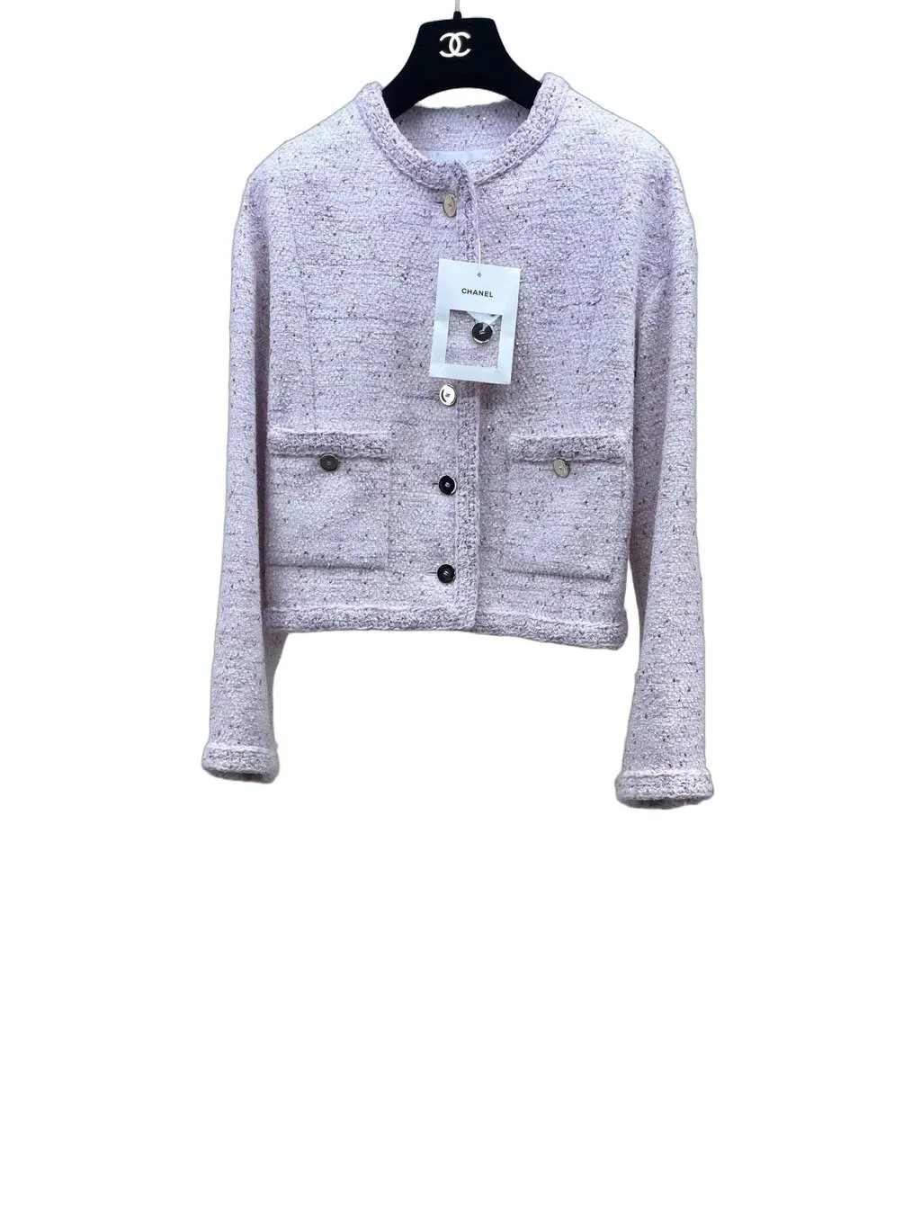 Chanel Tweed Jacket MultiColor Tweed Very good - Front View