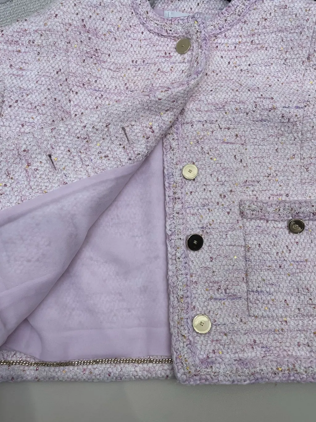 Chanel Tweed Jacket MultiColor Tweed Very good - Inside View