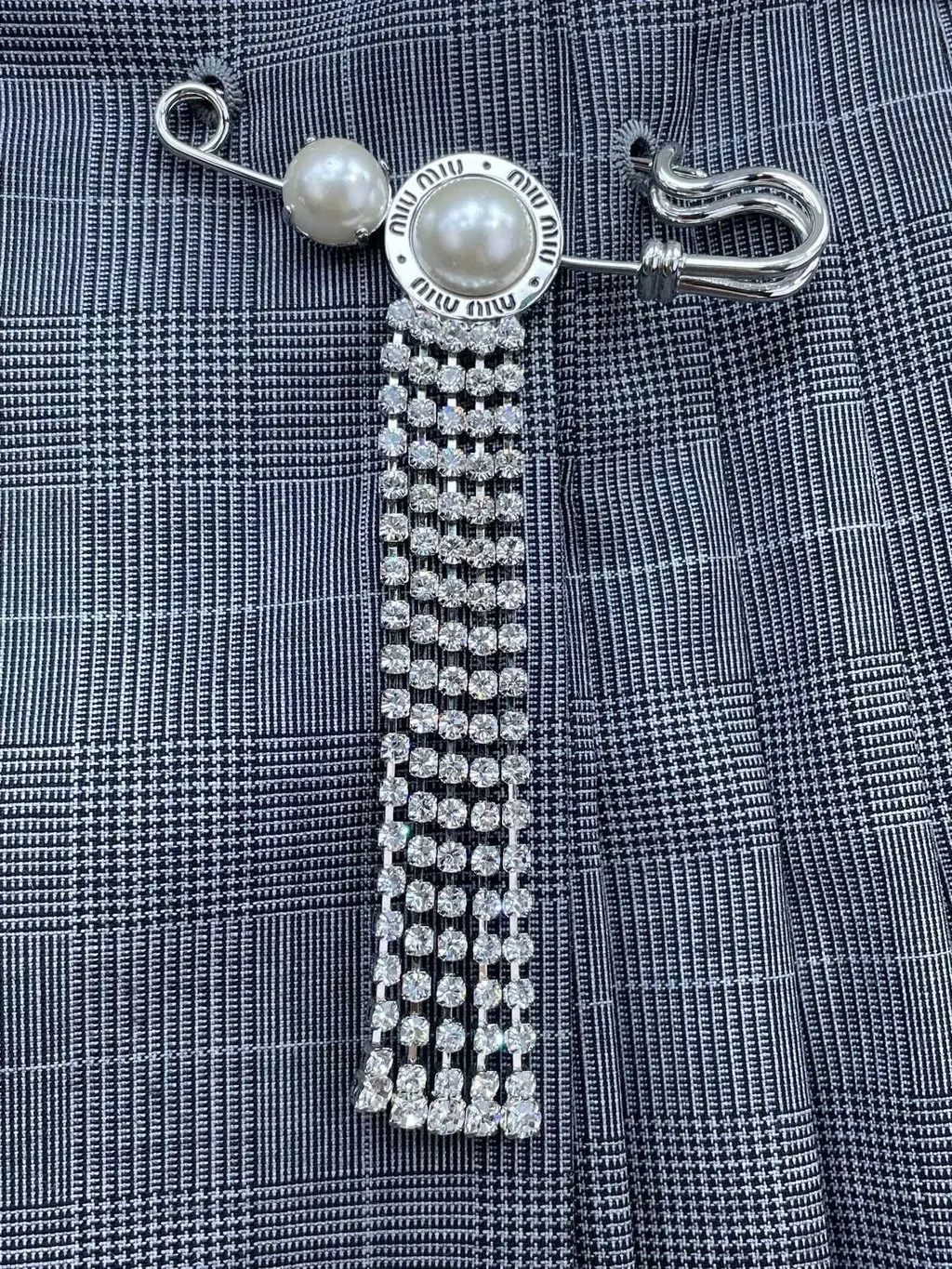 Miu Miu Grey Wool Skirt Grey Wool Very good - Inside View