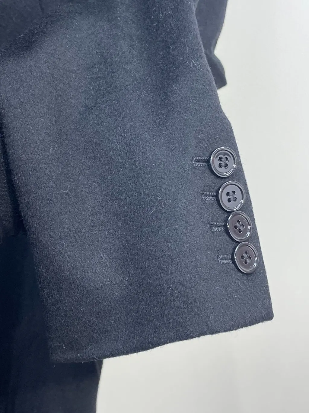 Alexander McQueen Black Cashmere Coat Black Cashmere Very good - Back View