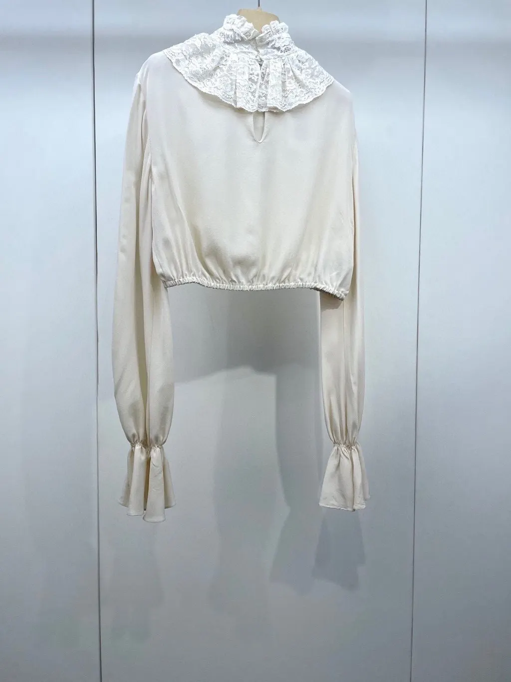 Miu Miu Ecru Silk Top Ecru Silk Very good - Back View