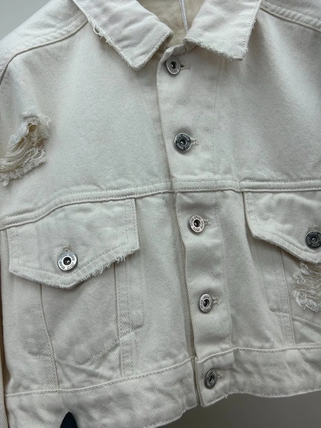Miu Miu Beige Denim Jacket Beige Denim Very good - Inside View