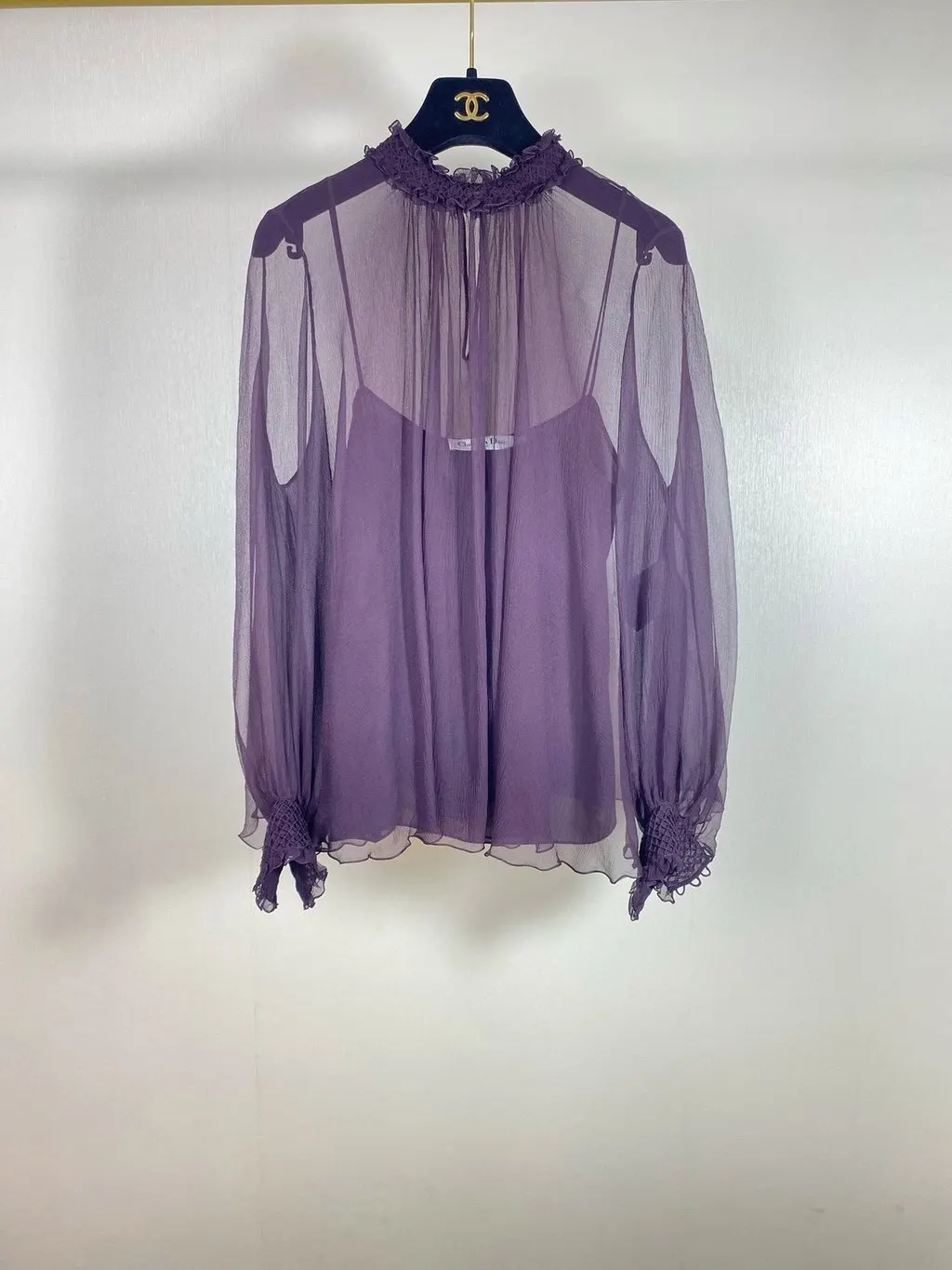 Dior Purple Silk Top Purple Silk Very good - Back View
