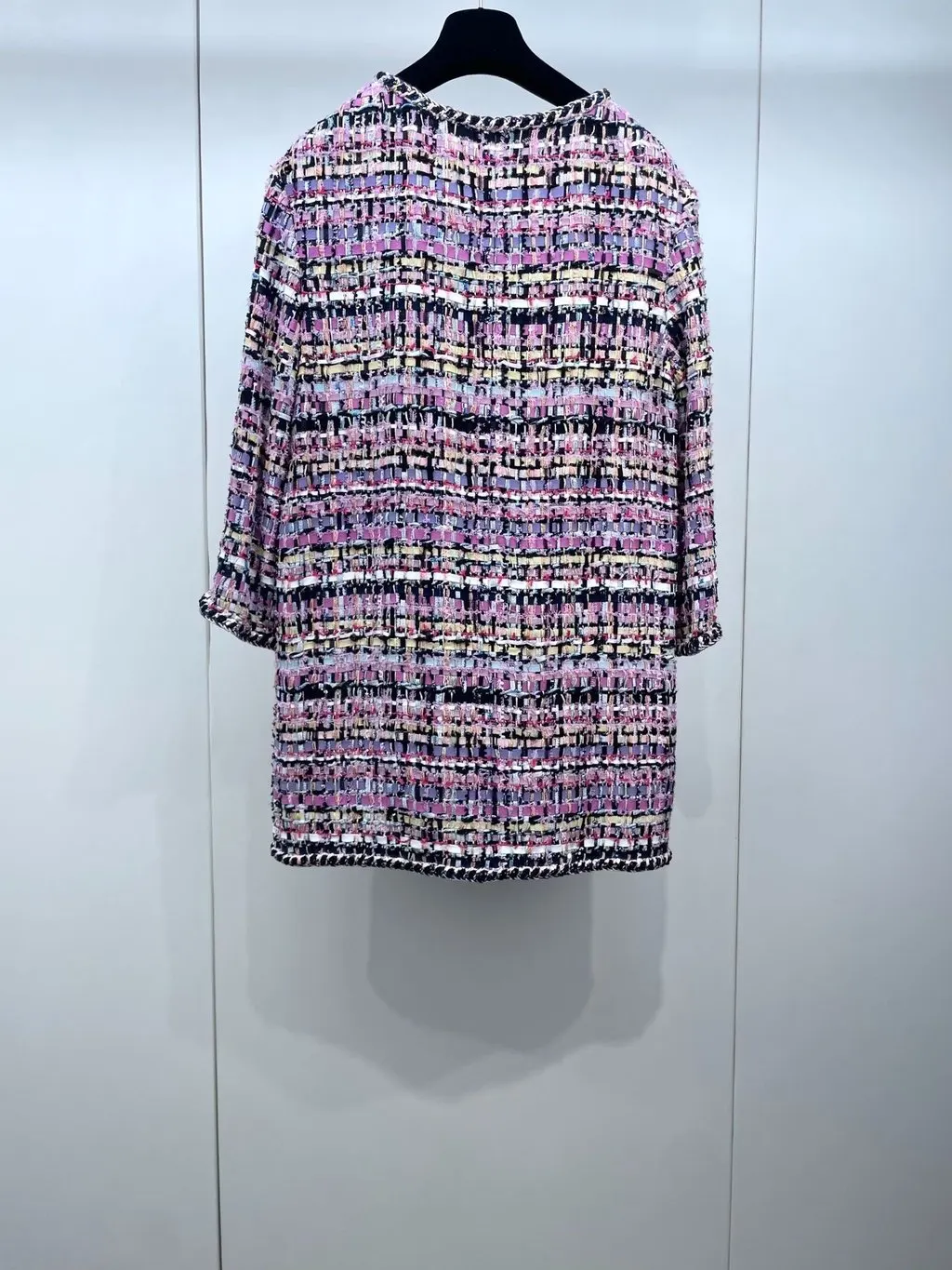 Chanel Tweed Coat MultiColor Tweed Very good - Back View