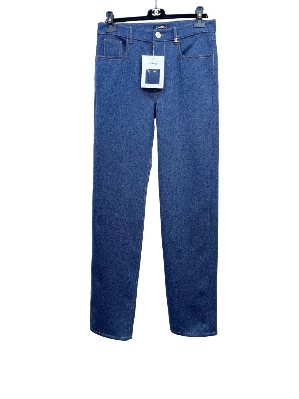 Chanel Blue Denim Jeans Blue Denim Very good - Front View