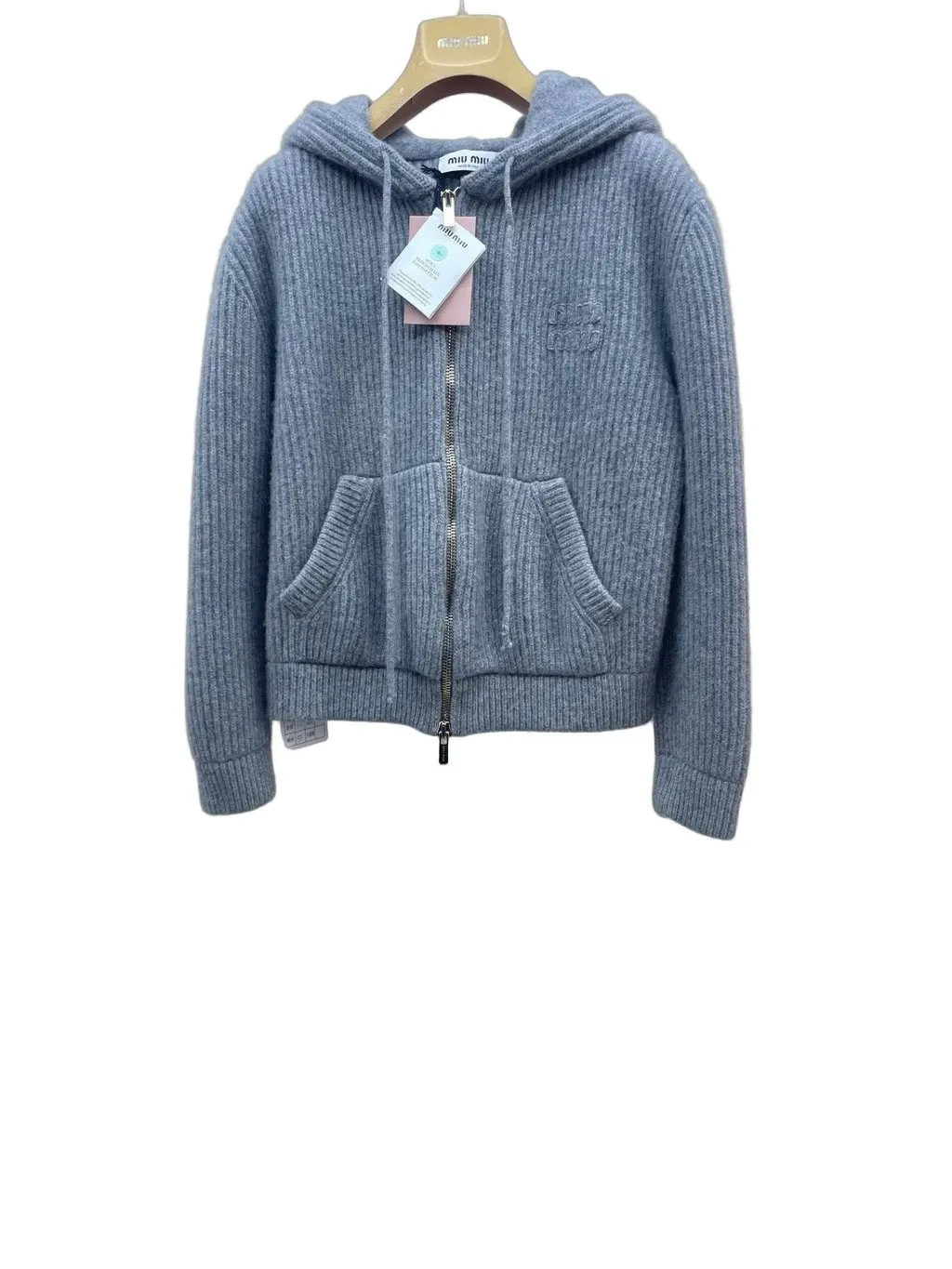 Miu Miu Grey Wool Knitwear Grey Wool Very good - Front View