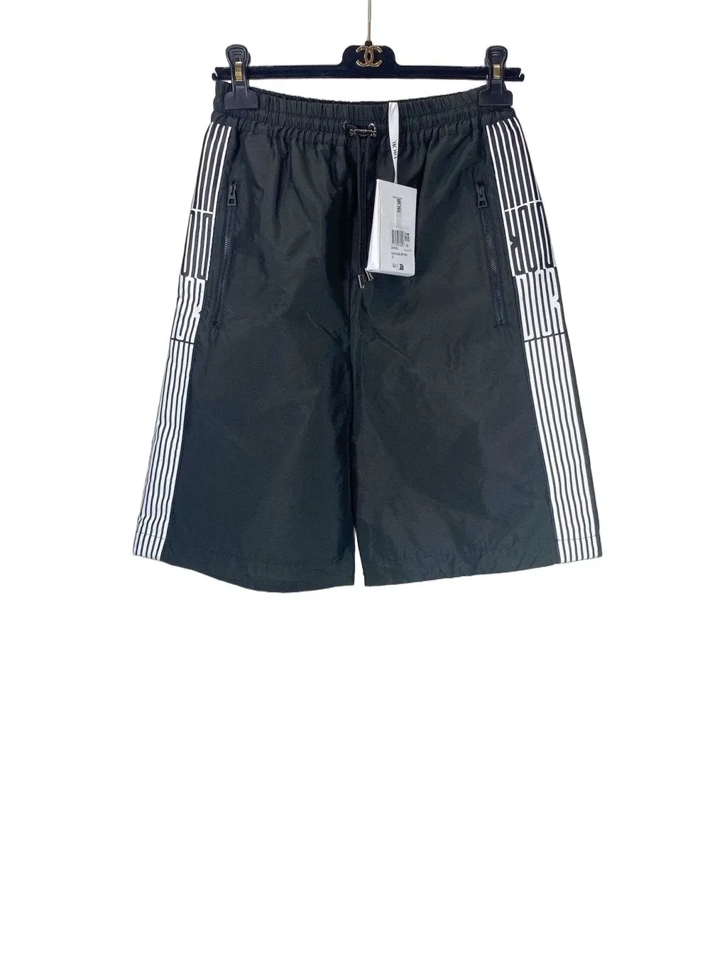 Dior Black Cotton Shorts Black Cotton Never worn, with tag - Front View