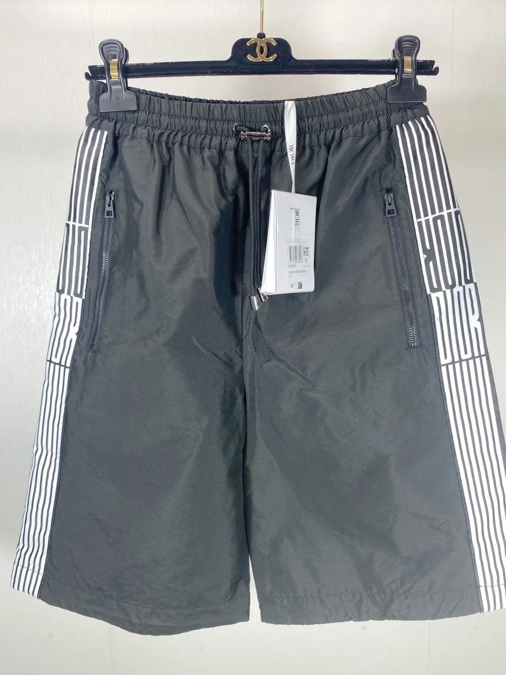 Dior Black Cotton Shorts Black Cotton Never worn, with tag - Model View