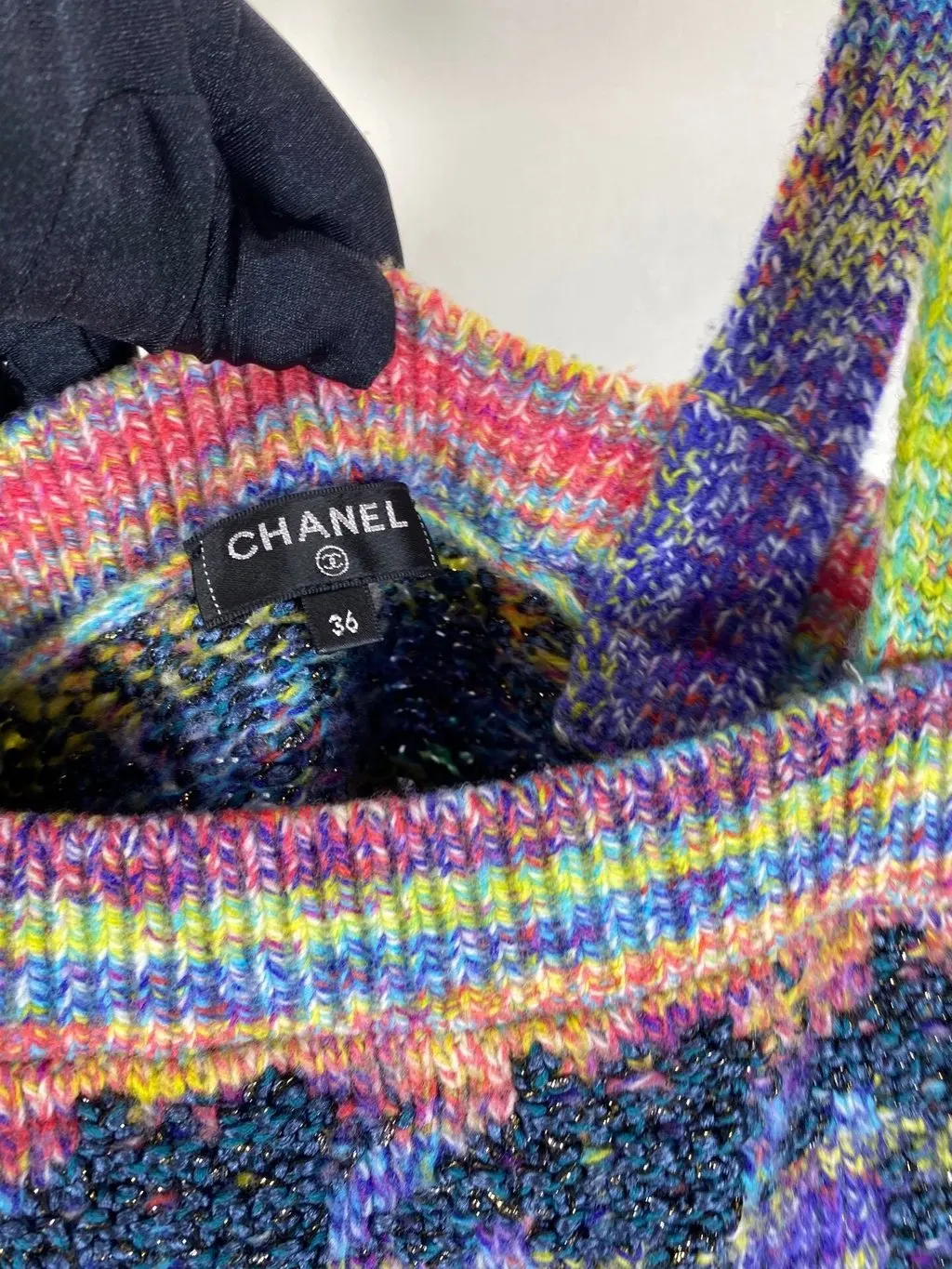 Chanel Cashmere Top MultiColor Cashmere Very good - Inside View