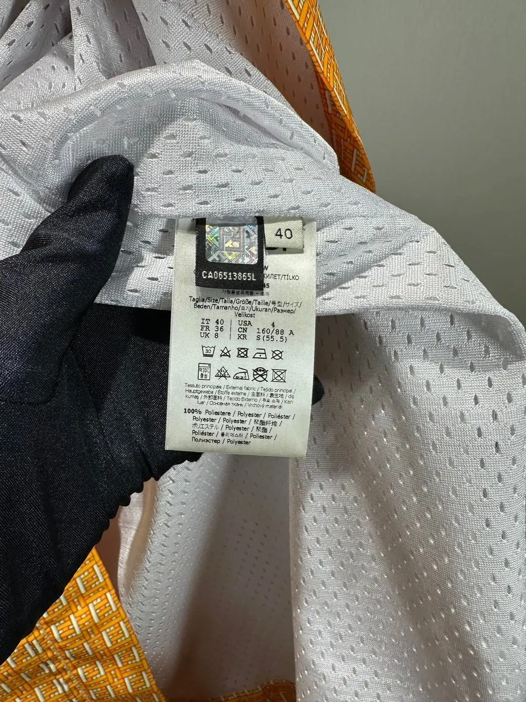 Fendi Yellow Polyamide Jacket Yellow Polyamide Very good - Box View
