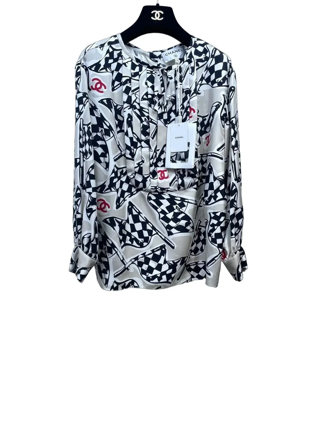 Chanel Silk Top MultiColor Silk Very good - Front View